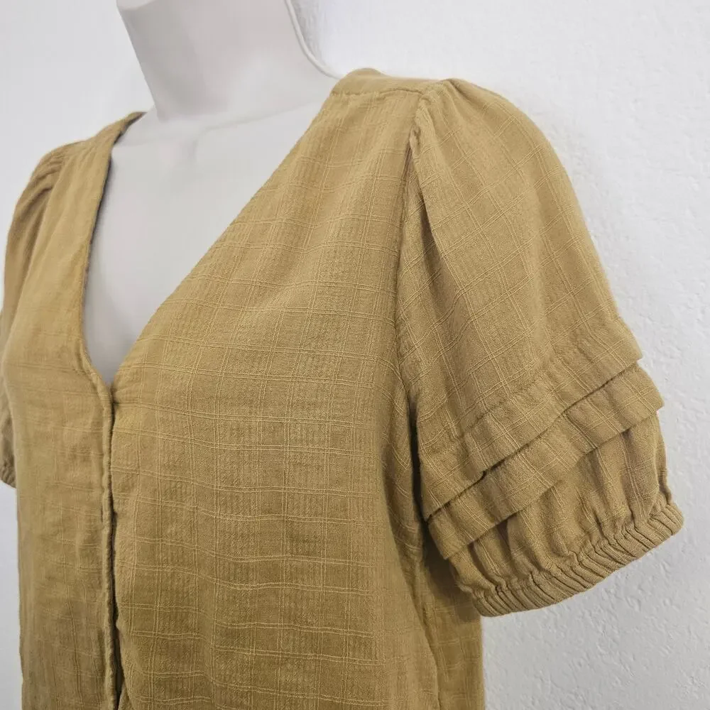 MADEWELL Pembroke Top in Mahan Plaid Size S